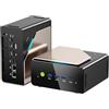 GMKtec AI Mini PC Ultra 9 285H (Turbo 5,4 GHz) 64 GB DDR5 2 TB PCIe 4.0 SSD Mini computer da gioco 3 slot di espansione M.2, Oculink, display quadruplo 8K EVO-T1