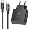 Bimker 45W USB C Caricatore Caricabatterie con 3M Nylon Cavo USB C,Caricatore USB C Rapido per Samsung Galaxy S26 Ultra/ S26/ S25/ S24/S23/S22/A73/A57 A56/A55/A54/A15, Presa USBC Carica Batterie Cellulare