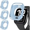 iVoler 3 Pezzi Cover per Apple Watch Series 11/10 42mm (Senza Pellicola Protettiva), Ultra Sottile Custodia Antiurto e Anti-Graffio Morbida in Silicone TPU iWatch Bumper Case, Blu Chiaro