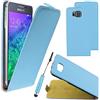 ebestStar - Cover Compatibile con Samsung Galaxy Alpha SM-G850F Custodia Protezione Pelle PU Risvolto Verticale + Mini Penna, Blu