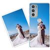 Sunrive Personalizzate Cover compatibile con Motorola edge20 personalizzabile con Foto Testi Frase Logo Disegni e Grafiche Personalizzata, assorbimento degli urti morbido TPU trasparente