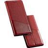 Feyten Cover per Samsung Galaxy A9 2018/ A9S, Custodia Portafoglio per Samsung A9 2018/ A9S, Cover a Libro Flip Protettiva Caso Custodia in Pelle Kickstand Slot Magnetica Antiurto Cover (Rosso)