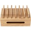 HAOHIZE Stazione di Ricarica per Dispositivi Multipli, Dock per Telefono Cellulare in Legno Tablet Portatile Organizzatore di Computer Scatola di Immagazzinaggio Staffa di