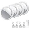QCOQ Tracker Tag 4 pezzi, Bluetooth Trova Oggetti Compatibile con Apple Dov'è (solo iOS), Smart Tracker Localizzatore per Bagagli/Borse/Portafogli/Zaini, Chiavi Tag Tracking, Batteria Sostituibile