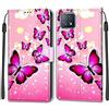 Feyten Cover per Oppo A72 5G/A73 5G/A53 5G, Custodia in Pelle Oppo A72 5G/A73 5G/A53 5G, Flip Custodia Pelle PU con [Magnetica][TPU Antiurto][Supporto Stand] Cover a Libro Portafoglio (Farfalla 1)