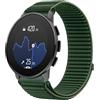 GIOPUEY Cinturini Compatibile con SUUNTO 9 Peak PRO, Nylon Traspirante Sport Loop Cinturino in Morbido Nylon Intrecciato Strap Band - Darkgreen