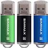 SIMMAX Pendrive 3 pezzi 32GB Chiavetta USB 2.0 Unità Memoria Flash di SIMMAX (32GB Verde Nero Blu)