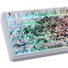 Sunzit Keycap PBT, set di 138 tasti bianco Cherry Profile Dye-Sub Keycap con barra spaziatrice 6.5u, tasti personalizzati con motivo a drago, per switch MX e tastiera meccanica da gioco