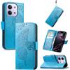 JIUNINE Custodia Protettiva per XIAOMI Redmi 15C, Cover Libro PU Pelle Antiurto Portafoglio con Design Farfalle 3D, Slot per Carte, Supporto Stand Regolabile, Chiusura Magnetica, Blu