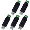 DollaTek 5Pcs Adattatore convertitore seriale USB 2.0 a RS485 CP2104 SN75176 doppia protezione FUSE + TVS stabile rispetto a FT232