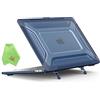 UESWILL Custodia pieghevole con cavalletto per MacBook Pro 16 (2019/2020) modello A2141 con Touch Bar e USB-C, protezione completa a nido d'ape, copertura resistente, blu navy