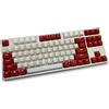 Topwang Keycap, 87 Keycap PBT Copritasti Tastiera meccanica Copritasti Doppio retroilluminato Parola trasparente Copritasti da gioco per layout USA Tastiera per Cherry MX Bianco rosso Keycap