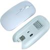 Generic Mouse wireless ricaricabile compatibile con Bluetooth, mouse ergonomico portatile silenzioso per iPad, computer, laptop, tablet, telefono, ufficio, mouse da gioco, ampiamente compatibile (bianco)