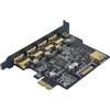 Muuoeou Scheda di Espansione PCIE USB 3.2 PCIE 1X A USB 3.2 Type-C Adattatore USB 3.2 Gen1 Moltiplicatore Controller PCI e USB3.2 5 Gbps