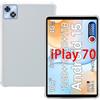 GIOPUEY Cover per ALLDOCUBE iPlay 70 10.1, Guscio posteriore in TPU morbido, Ultra-sottile, Anti-vibrazione e anti-scivolo - Bianco trasparente