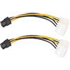 FUUGlan 2 Pz/set Molex 4-Pin a PCI-E 6-Pin Connettore di Alimentazione Y Cavo Adattatore Per Scheda Grafica Adattatore Y-splitter