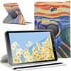 SWEIMEN Custodia compatibile con Samsung Galaxy Tab A 10.1 2016 (SM-T580/T585/T587), custodia in PU a 360° girevole multi-angolo con supporto e protezione per Galaxy Tab A6 10.1