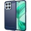 Generico Custodia Compatibile con Huawei Honor X8b LLY-LX1, LLY-LX2, LLY-LX3 schermo 6.7 Copertura Cover Protezione Gel Silicone TPU Morbida Matte Ultra Soft Slim Case (Carbon blu)