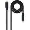 NANOCABLE 10.01.4101-L150 - Cavo USB 3.1 Gen2 10Gbps 5A, 4K/60Hz, USB-C/M-USB-C/M, Colore Negro, 1,5 m