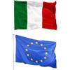 SEMINISMAR Bandiera Italia Tricolore Antivento, Grande, Decorativa UE, per Eventi Sportivi e Sfilate, con 2 Cchielli in Ottone, 90x150cm, 2 Pezzi