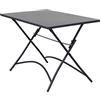 Gardeness Tavolo 110x70 cm chiudibile Pieghevole da Esterno Giardino salvaspazio con Struttura e Piano in Acciaio Iron Mini - Black