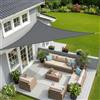 Sunnylaxx 5x5x7m Grafite Tenda a Vela Triangolare Vela Ombreggiante, Impermeabile Vele Parasole Protezione UV per Esterno, Giardino e Terrazza, Piscina