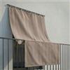 INTRECCI Tenda da Sole per Esterno, Tenda da Sole per Balconi, Impermeabile, a Caduta, 200x300 cm con Occhielli Laterali, Telo Ombreggiante, Riduce Luce e Calore, Migliora la Privacy, Colore Tortora