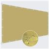 ZQXFZ Telo Ringhiera Balcone 65x400cm Poliestere Densità 160g/㎡） Copertura Per Recinzione Con Occhielli E FascettaTelo Frangivento -Giallo Sabbia.