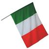 Generico 10 BANDIERINE BANDIERA ITALIA ITALIANA TRICOLORE in Tessuto 48 x 30 cm poly lucido acetato con asta