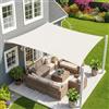 Sunnylaxx 3x4.5m Crema Tenda a Vela Rettangolare, Impermeabile Vele Parasole Protezione UV per Esterno, Giardino e Terrazza, Piscina