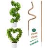Mcbazel 2Pack 160cm Tubi in Fibra di Cocco per la Crescita delle Piante Rampicanti - Supporti Flessibili e Piegabili in Fibra di Cocco per Monstera, Pothos e Piante da Interno con Kit di Completo