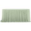 WWQQKJ Gonna da Tavolo in Tulle, Garza da scrivania in Tulle Fluffy Romantico per Torte, Compleanni, Battesimi, tavoli di Nozze, Decorazione di Natale(Verde Salvia,9FT/275x77cm)