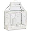 Loberon Lanterna Couriar, Bianco Antico/Trasparente |