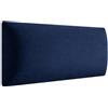 MEBLE ANGELO Angelo - Pannelli da parete 3D per letto, da parete, pannello imbottito, blu scuro, 90 x 40 cm, pannelli rettangolari
