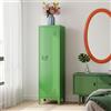 [en.casa] Armadio da Ufficio con Anta e Serratura Mobile in Acciaio per Archivio con 3 Scomparti Armadio da Spogliatoio 137 x 38 x 38 cm Verde Mela