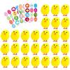TUPARKA Pulcini di Pulcini di Pasqua 36pcs Pulcini di Pulcini di Pasqua Completamente Gialli Pulcini con 4 Fogli Adesivi di Pasqua per Bambini, Decorazione di Bonnet di Uova pasquali