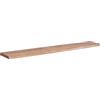 FineBuy Mensola da Muro 160 cm Legno Massello di Acacia con Bordo Albero | Libreria a Parete Cameretta | Ripiano Moderno Scaffale Sospeso