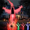 Joiedomi Gonfiabili per Halloween da 3 m, decorazioni giganti per esterni, decorazioni per cortile fantasma di Halloween, con luce a fiamma lampeggiante a 3 colori, decorazione spaventosa per feste in