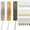 TOAOB THE ONE AND ONLY BABY TOAOB - Catena di collana da 2,6 x 2 mm in bronzo oro e argento 9 m con 90 anelli di salto e 18 fibbie di aragosta per braccialetti di gioielli con collana ciondoli per gioielli fai da te