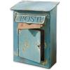 LOBERON Boîte Postale Cassetta della posta - Con fessura e sportello per estrarre la posta - Ferro con finitura anticata, blu antico