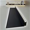 Generic Mensole galleggianti con luci LED, mensola espositiva in metallo resistente, in lega di alluminio per piante o libreria, espositore illuminato per ingresso, bancone bar, bagno(Nero,80cm/31.5in)