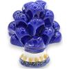 SICILIA BEDDA CAPACI Pigna siciliana Ceramica Caltagirone h 6 cm ca. (1Unità) Varie Opzioni Colore, Gambo Decoro Casuale - Blue
