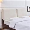 ZCXRYFL Copritestiera del letto Cuscino da lettura In Velluto A Coste, Matrimoniale Singolo Supporto Per Schiena Del Letto, Testiera A Parete Imbottito Copertura Testata(With headboard - 160x60x10cm,Beige)
