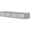 MODULARREDO | DOMINO Mensola da Muro con Cassetto, Comodino Sospeso, Mensola da Parete, 88.2x13.4 p20 cm, Grigio Sasso, Kit Tasselli Incluso - Made in Italy