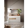 REDÒKASA Madia 3 ante Bianco/Cadiz Linea ISCHIA L 156 x H 84 x P 43, realizzato in legno 100% MADE IN ITALY, design moderno per cucina, sala da pranzo, soggiorno (Bianco/Cadiz)
