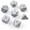 SLAKOZYT Set di 7 dadi poliedrici, dadi in poliedro con glitter DND Dice per Dungeons & Dragons RPG MTG DND (blu screziato)