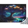 SBMASCJJZRCV Puzzle 1000 Pezzi Albero Fantasia Carta per Adulti Educativo Rompicapo Notturno Allenamento Mentale Decorazione da Parete 38x26cm/1000pcs