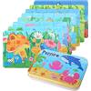 EDATOFLY 8 Pezzi Puzzle Bambini 3 Anni, Puzzle Legno Puzzle Legno Bambini 2 Anni Educativo Giocattoli Regalo di Compleanno per Ragazzi e Ragazze (Pesci + Insetti)