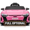 Mondial Toys Audi RS e-tron GT Auto Elettrica per Bambini 12V con Telecomando Parentale - Macchina Cavalcabile con Porte Apribili, Cinture di Sicurezza a 3 Punti, Luci LED, MP3 USB SD, Ammortizzatori Rosa