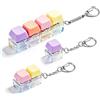 EduPlayte Tastiera Fidget Toy, pulsante tastiera antistress giocattolo, portachiavi Fidget Keyboard in colori per Decompressione Decorazione
